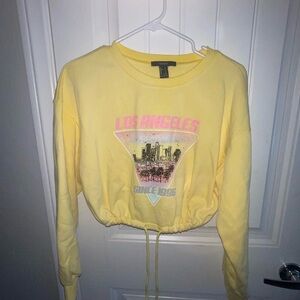 Yellow crop top sweater by Forever 21